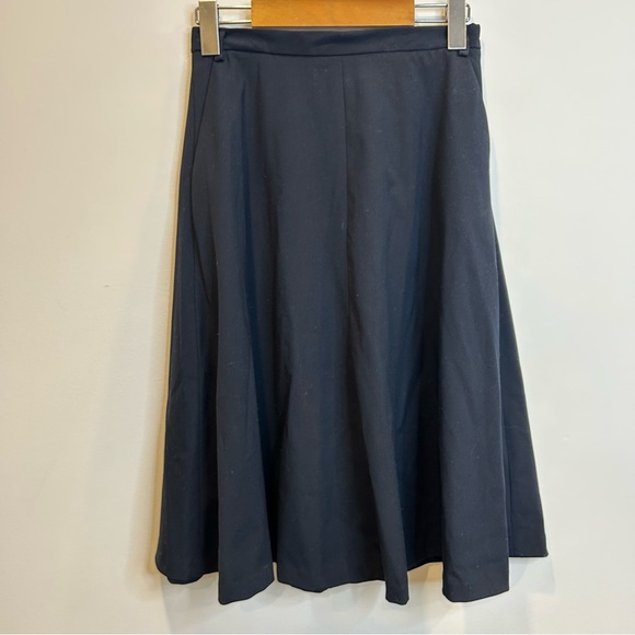 ZARA NAVY BLUE MIDI A-LINE SKIRT 2753/236 - Picture 4 of 11